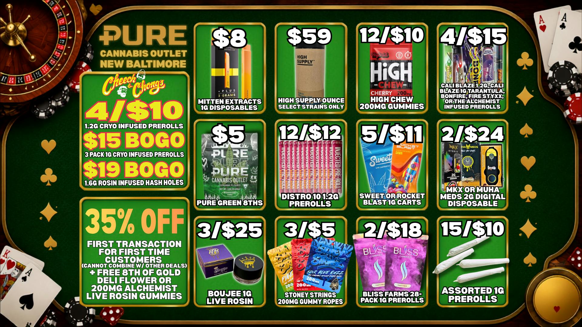 Pure Cannabis Outlet - New Baltimore 3/$25 BOUJEE LIVE ROSIN🌸 2/$18 BLISS FARMS 28PK
