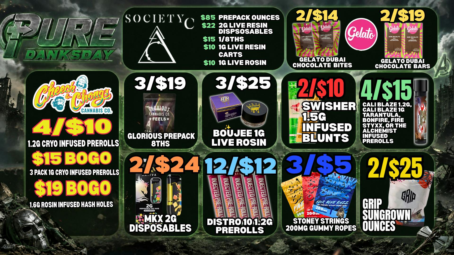 Pure Cannabis Outlet - Oxford $85 SOCIETY C PREPACK OUNCES 💨 CHEECH&CHONG SALES