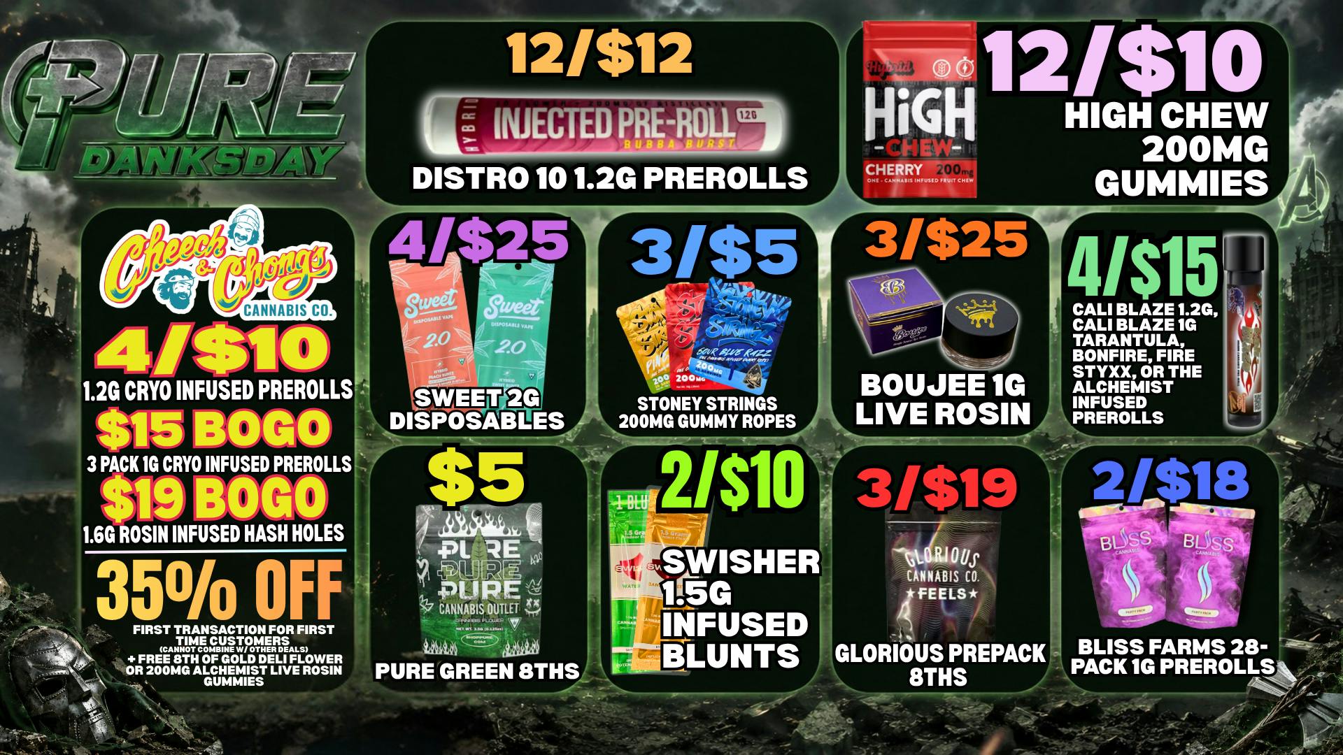 Pure Cannabis Outlet - New Baltimore 🔥 2/$10 SWISHER 1.5G INFUSED BLUNTS 🔥