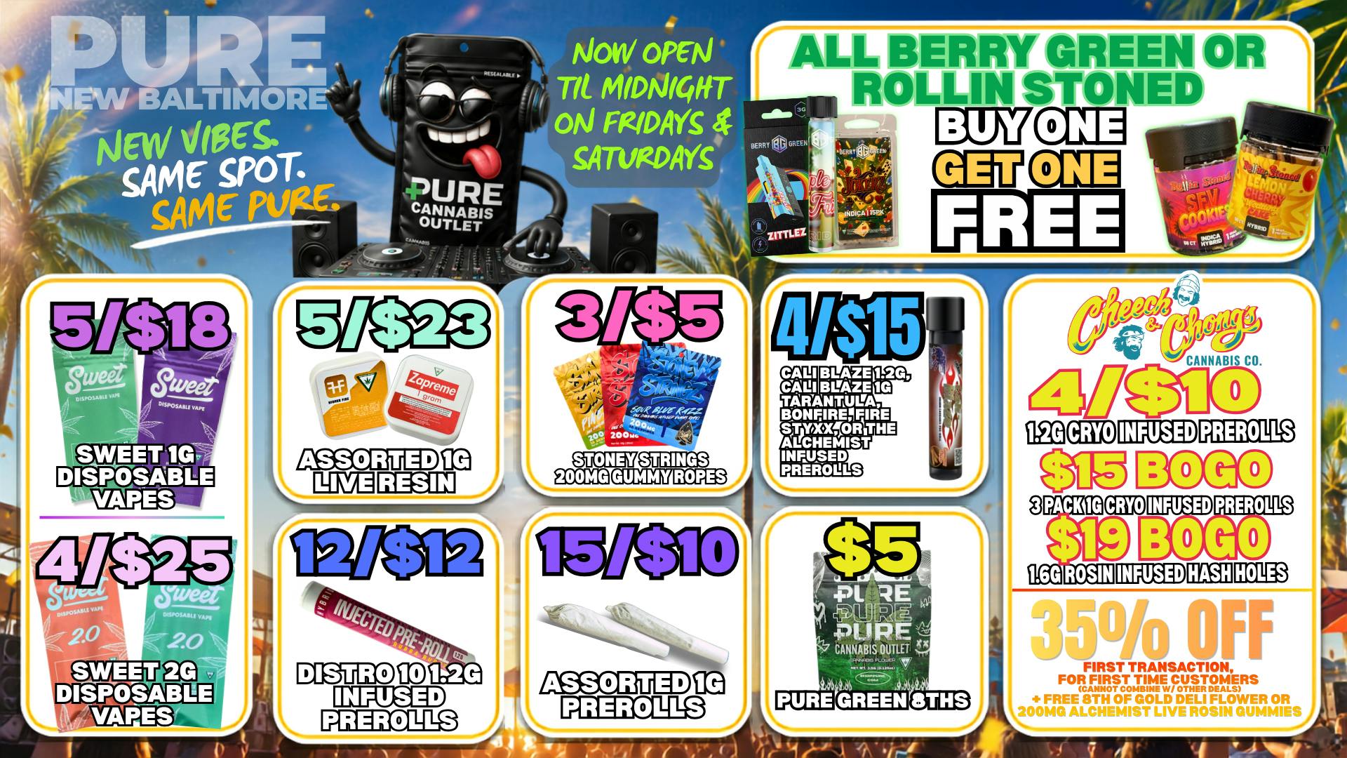 Pure Cannabis Outlet - New Baltimore 🌙 OPEN 'TIL MIDNIGHT FRI & SAT + BOGO FREE!