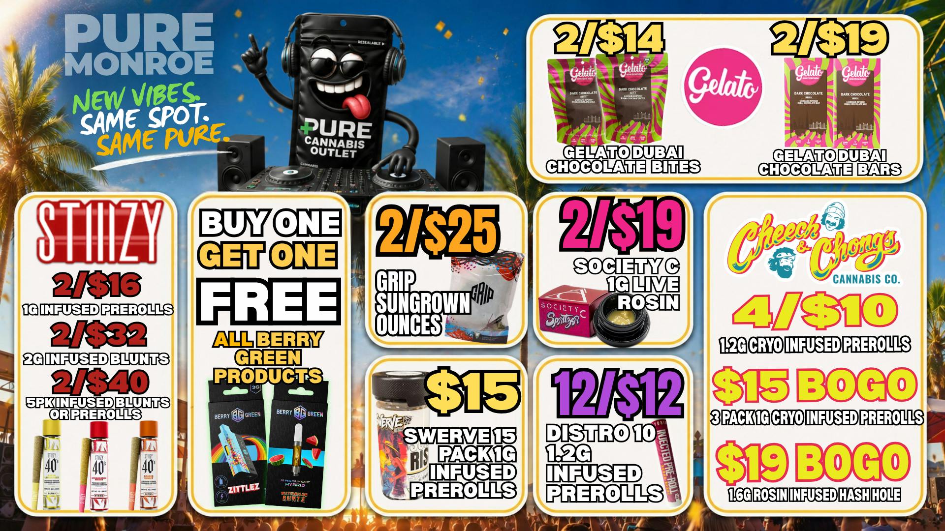 Pure Cannabis Outlet - Monroe 🍓 BOGO FREE BERRY GREEN + STIIIZY DEALS!
