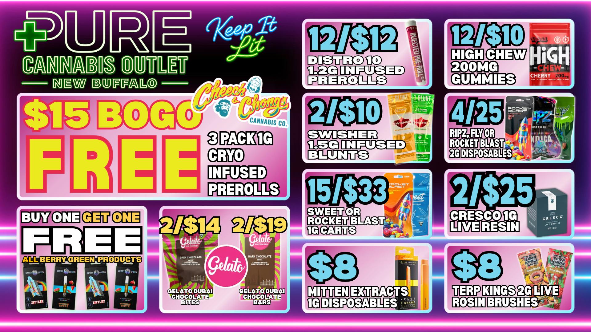 Pure Cannabis Outlet - New Buffalo 🍓 BOGO FREE ALL BERRY GREEN PRODUCTS 🌿