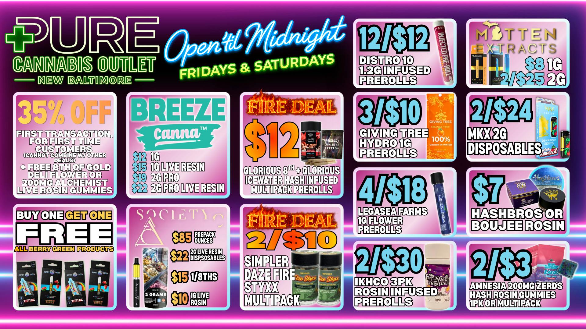 Pure Cannabis Outlet - New Baltimore 🍓 BOGO FREE BERRY GREEN + FIRE DEALS! 🔥