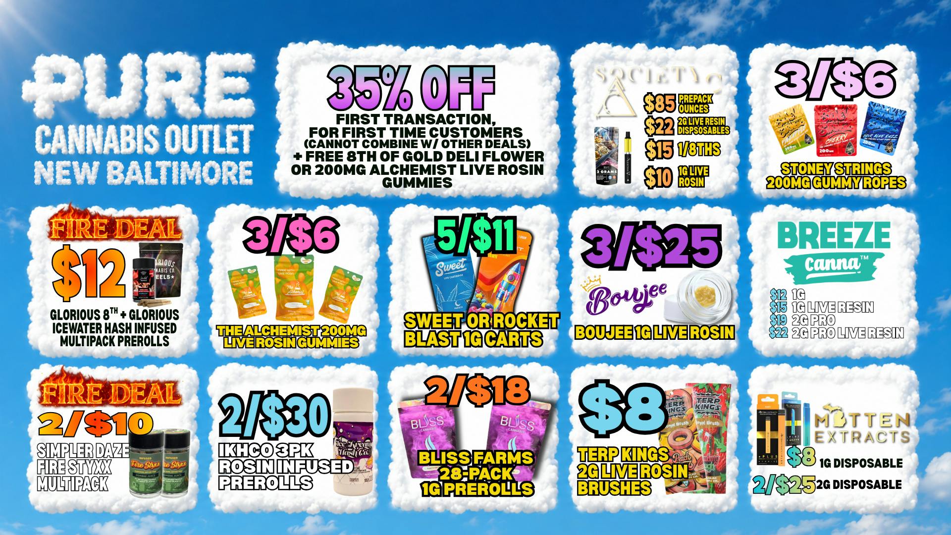 Pure Cannabis Outlet - New Baltimore ☁️ 35% OFF & FREE EIGHTH FOR FIRST TIME☁️
