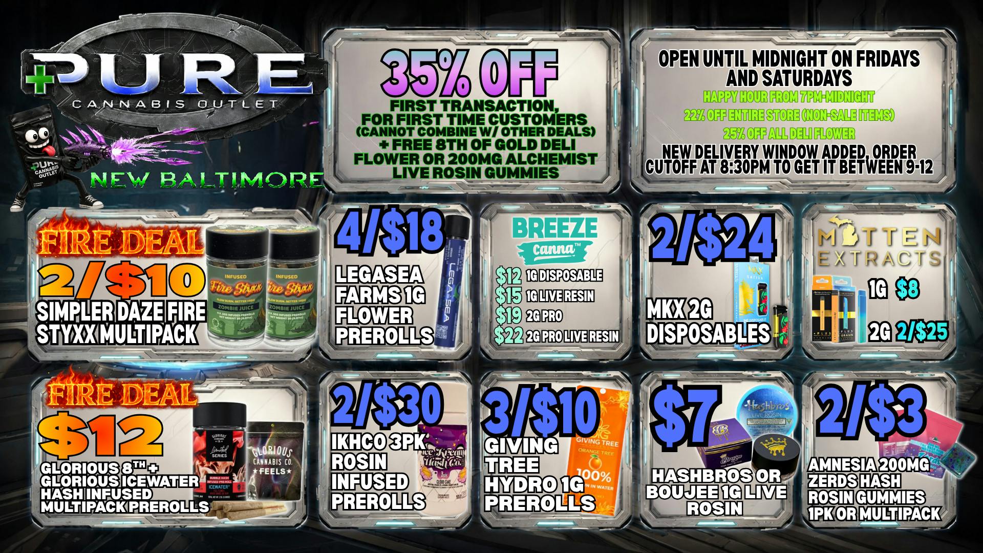 Pure Cannabis Outlet - New Baltimore 🔥 FIRE DEALS + 35% OFF FIRST VISIT
