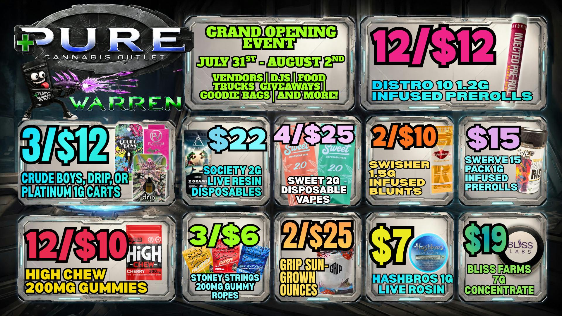 Pure Cannabis Outlet - Warren 🎉 WARREN GRAND OPENING THIS WEEKEND!