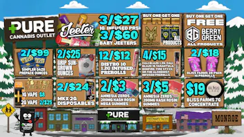 Pure Cannabis Outlet - Monroe 🔥 BOGO BRANDS + 3/$27 JEETERS!