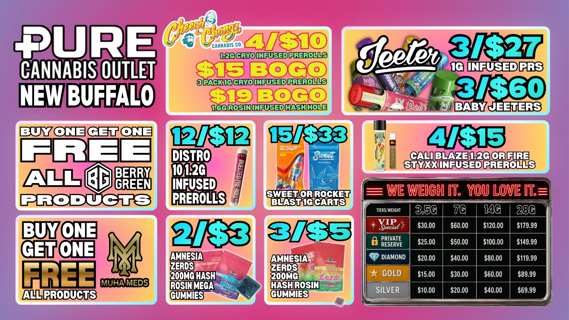 Pure Cannabis Outlet - New Buffalo 🔥 BOGO BRANDS + 3/$27 JEETERS!