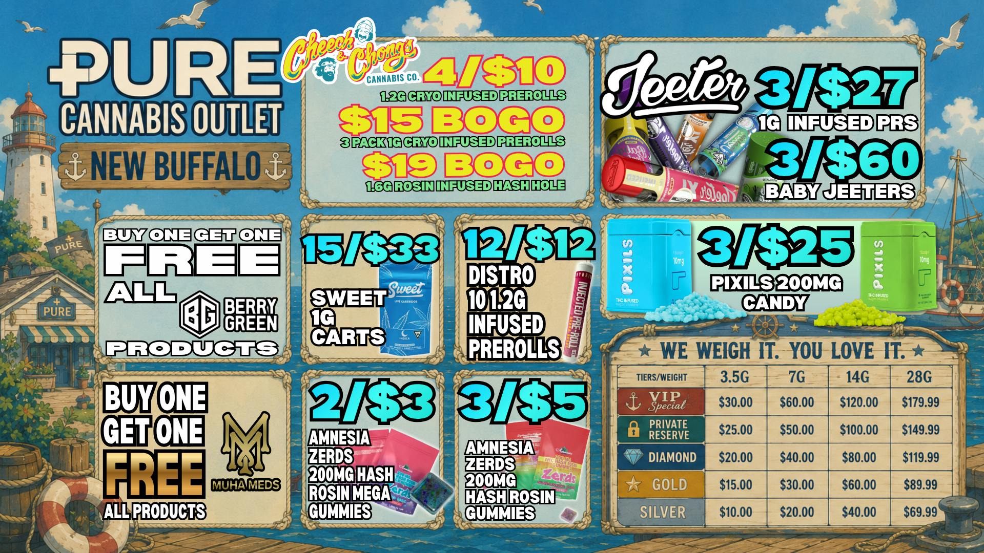 Pure Cannabis Outlet - New Buffalo 🔥 BOGO BRANDS + 3/$27 JEETERS!