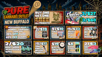 Pure Cannabis Outlet - New Buffalo BOGO FREE ALL MUHA MEDS 🕸️ WEB UP THE BEST DEALS