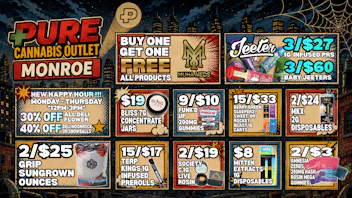 Pure Cannabis Outlet - Monroe BOGO FREE ALL MUHA MEDS 🕸️ WEB UP THE BEST DEALS