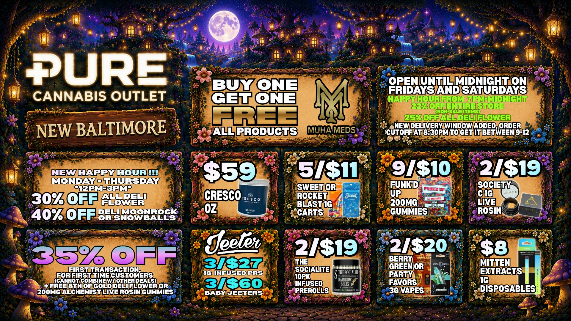 Pure Cannabis Outlet - New Baltimore NEW HAPPY HOUR MON–THURS 12–3PM 🌸 BOGO FREE MUHA