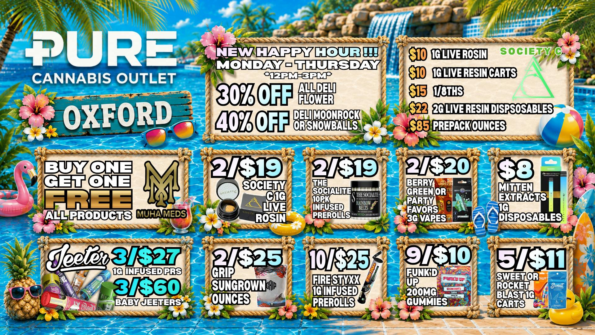 Pure Cannabis Outlet - Oxford NEW HAPPY HOUR MON–THURS 12PM–3PM 🌺