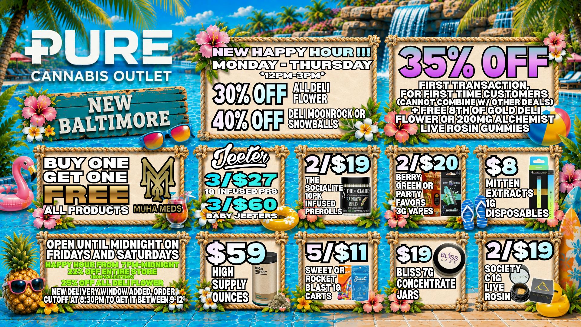 Pure Cannabis Outlet - New Baltimore NEW HAPPY HOUR MON–THURS 12PM–3PM 🌴