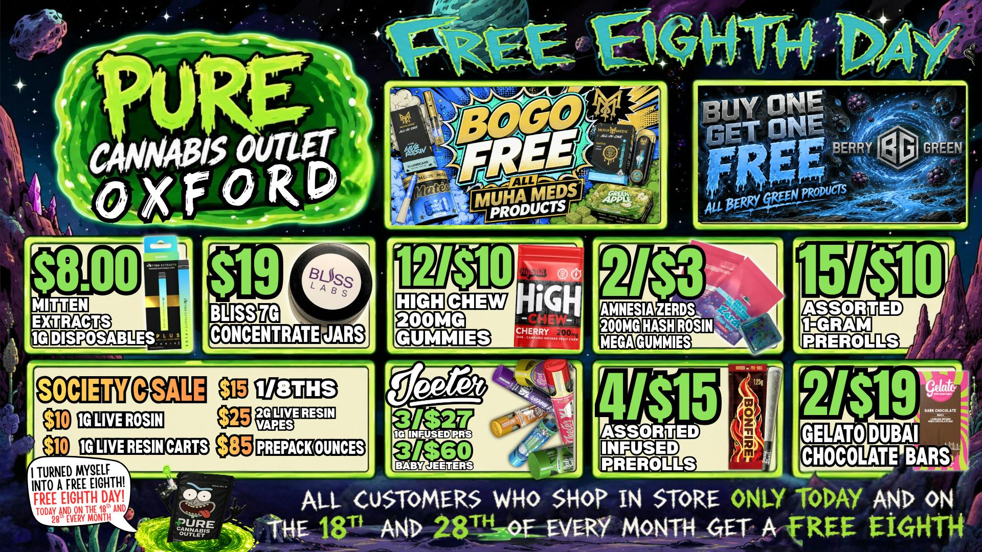Pure Cannabis Outlet - Oxford 🔥 FREE EIGHTH DAY + DOUBLE BOGO!