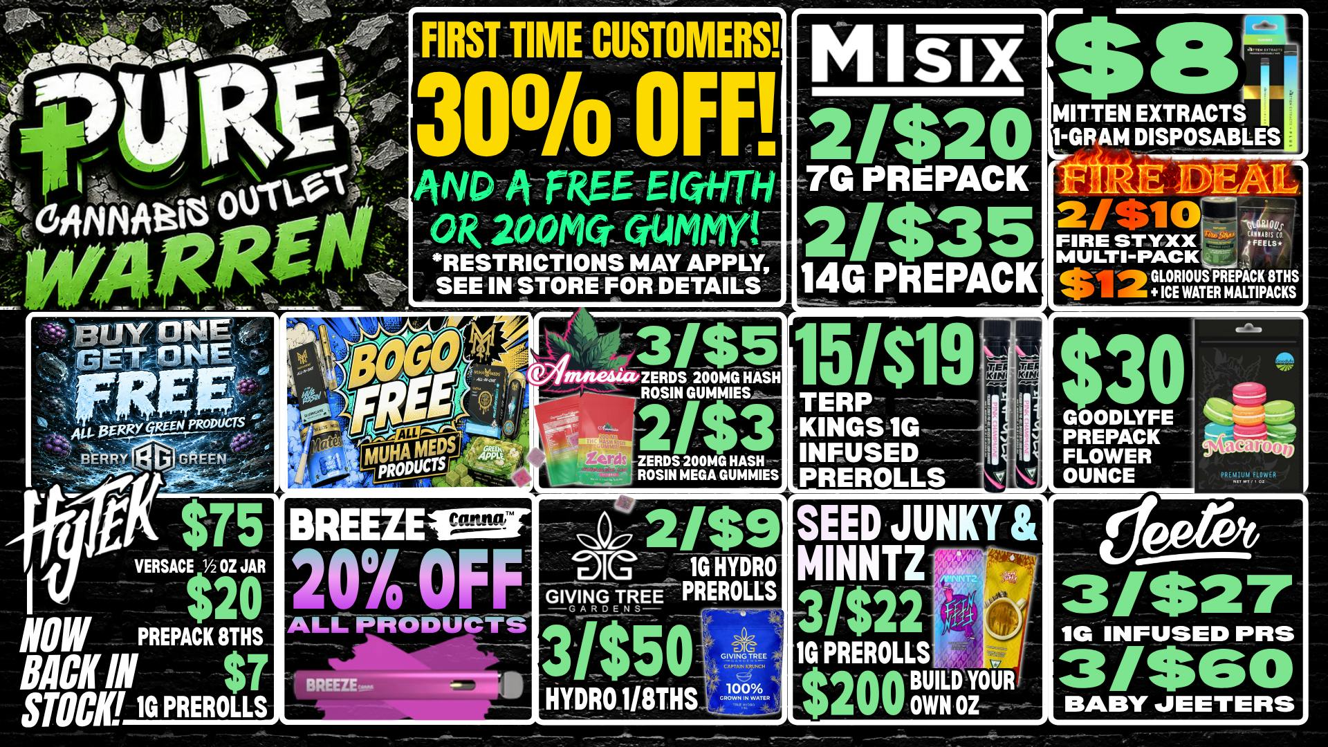 Pure Cannabis Outlet - Warren 🔥 BOGO FREE DEALS + 30% OFF FIRST-TIME CUSTOMERS!