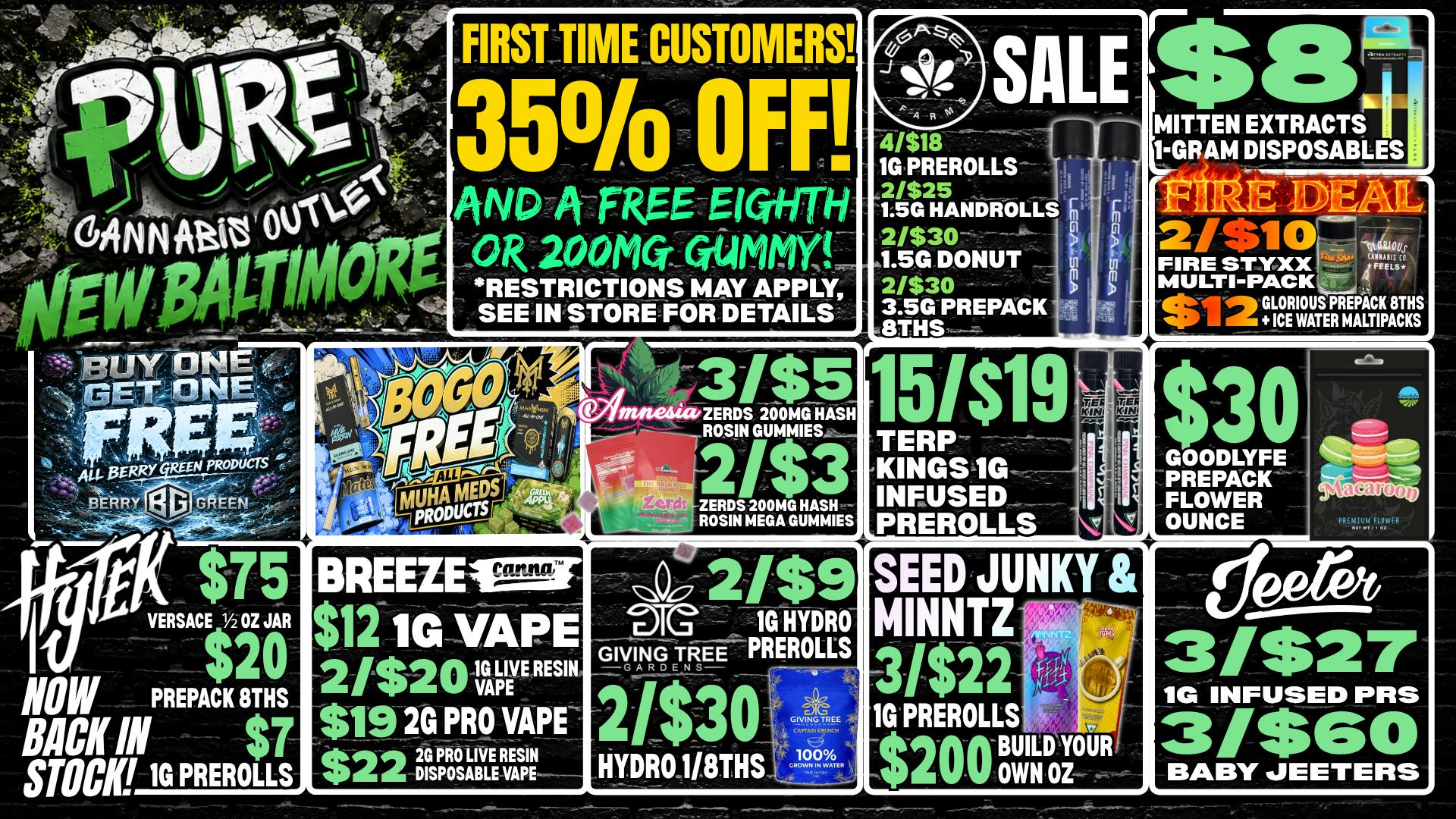 Pure Cannabis Outlet - New Baltimore 🔥 BOGO FREE DEALS + 35% OFF FIRST-TIME CUSTOMERS!