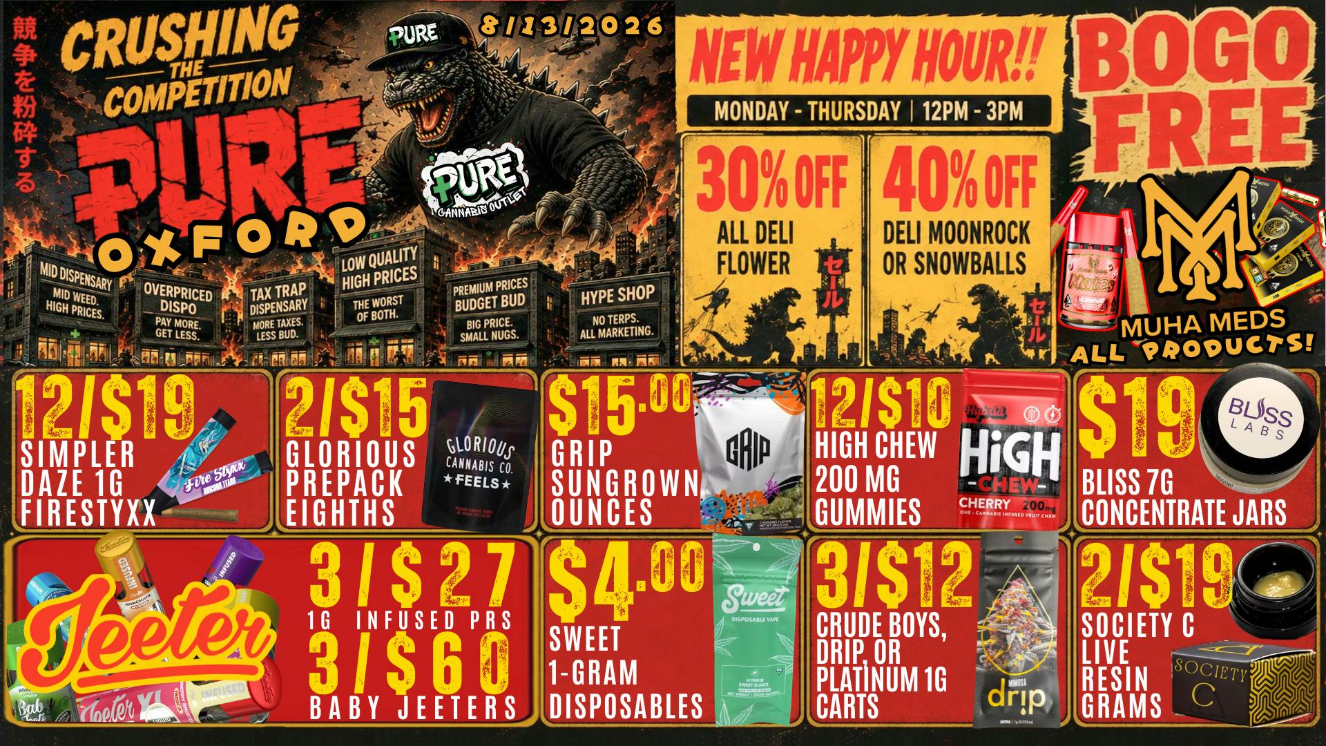 Pure Cannabis Outlet - Oxford 🦖 PURE IS CRUSHING THE COMPETITION! 💥