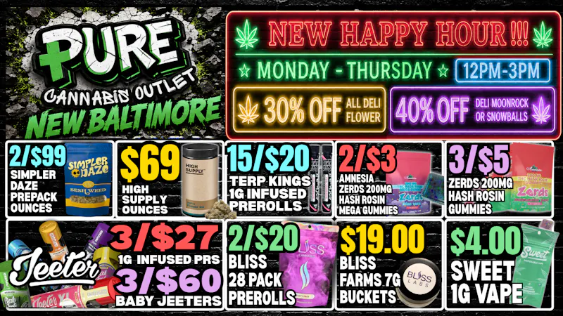 Pure Cannabis Outlet - New Baltimore ⚡NEW HAPPY HOUR - NOON-3PM EVERY MON - THURS 🔥