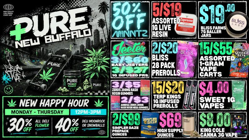 Pure Cannabis Outlet - New Buffalo 🔥 NEW HAPPY HOUR! 40% OFF INFUSED DELI 🔥