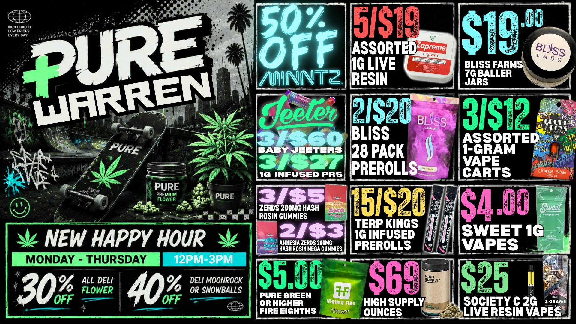 Pure Cannabis Outlet - Warren 🔥 NEW HAPPY HOUR! 40% OFF INFUSED DELI 🔥