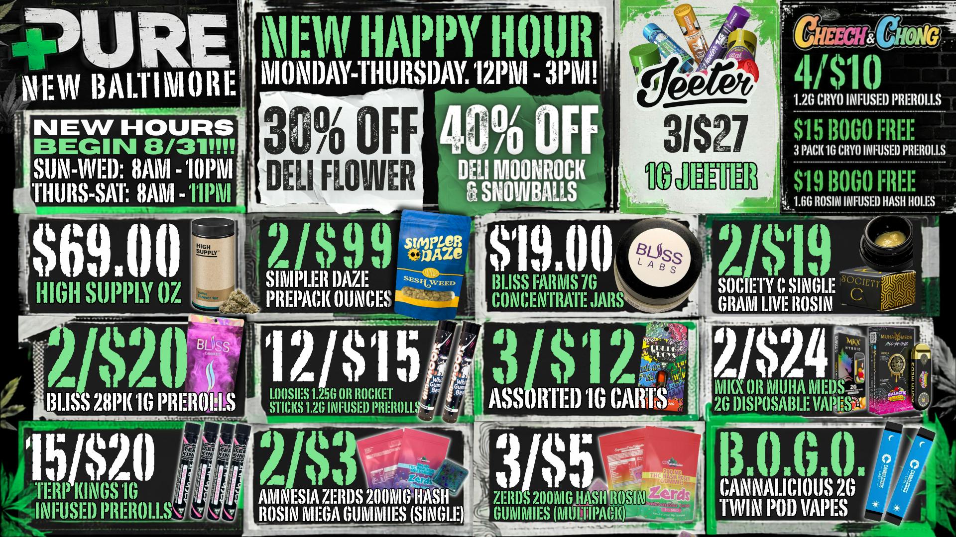 Pure Cannabis Outlet - New Baltimore 🔥 HAPPY HOUR = HAPPIER PRICES 🔥