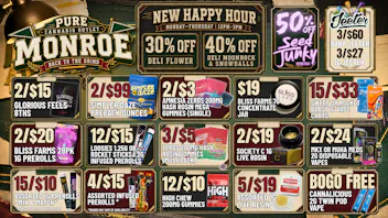 Pure Cannabis Outlet - Monroe 🎓 BACK TO THE GRIND...BUT FIRST, HAPPY HOUR! 🔥