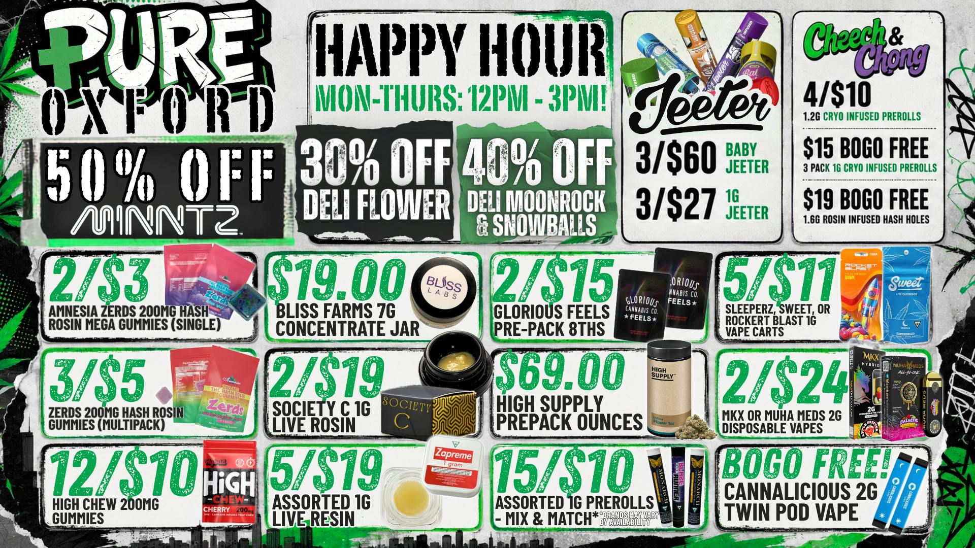 Pure Cannabis Outlet - Oxford HAPPY HOUR HITS DIFFERENT 🌿 12PM-3PM
