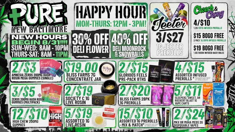 PURE St.Clair - Delivery HAPPY HOUR = BIGGER SAVINGS 🌿 12PM-3PM