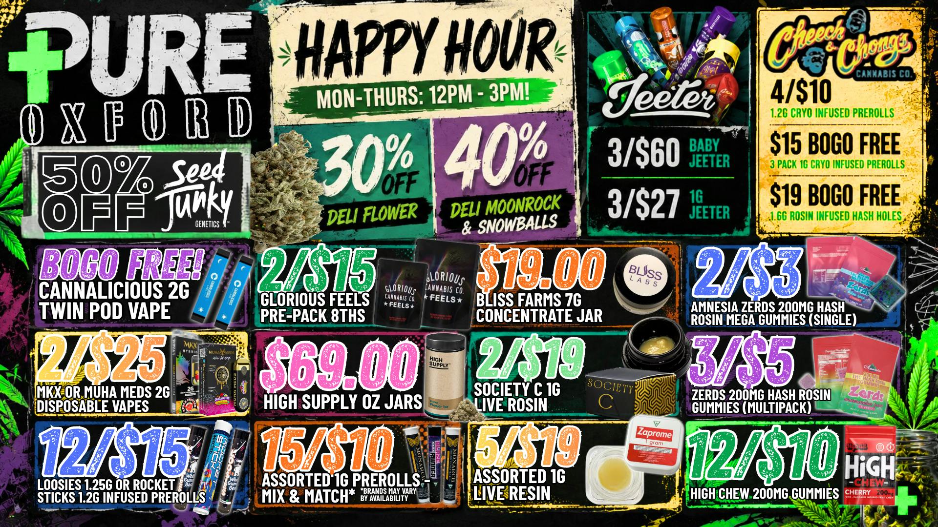 Pure Cannabis Outlet - Oxford HAPPY HOUR SAVINGS ARE CALLING 🌿 12PM-3PM