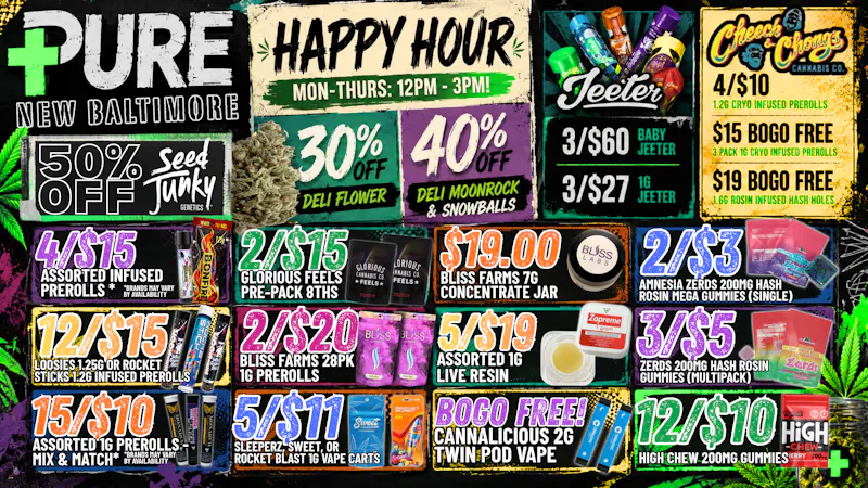 PURE St.Clair - Delivery HAPPY HOUR HEAT 🔥 12PM-3PM MON-THURS