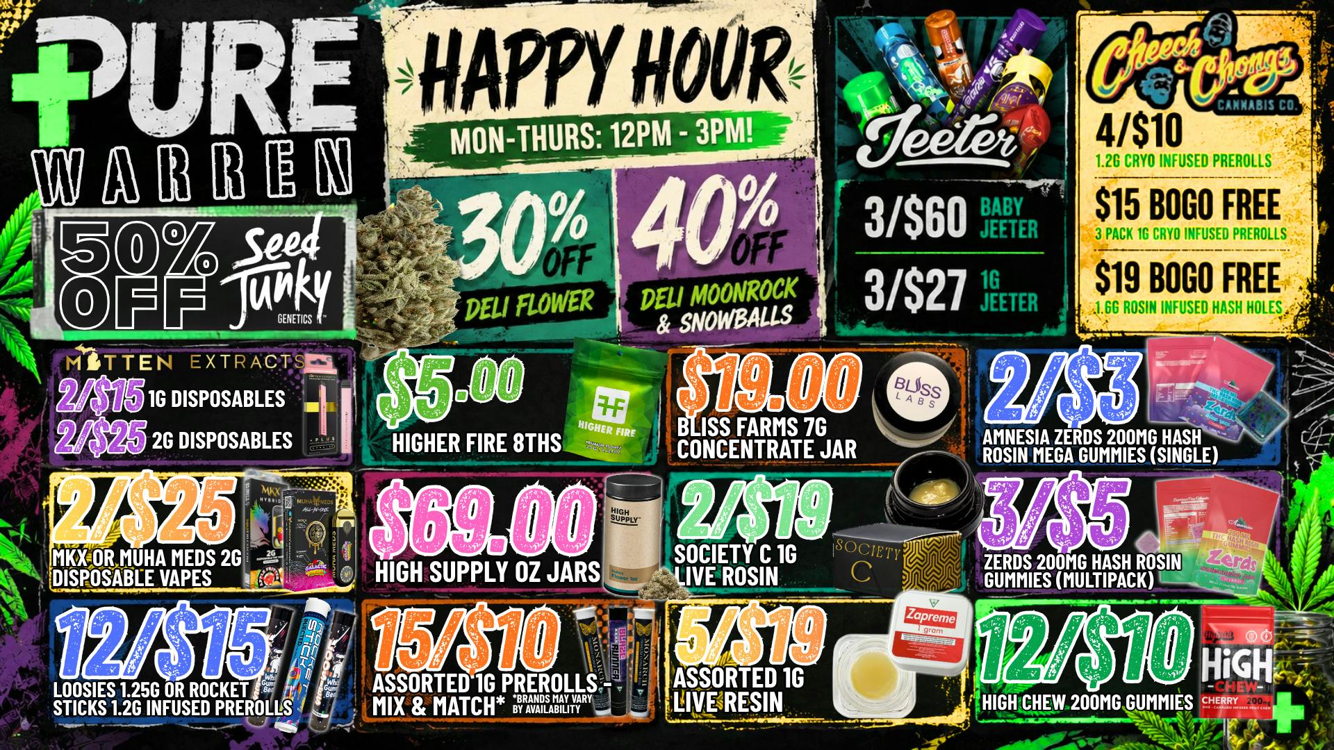 Pure Cannabis Outlet - Warren HAPPY HOUR 🔥 30% OFF FLOWER + 40% OFF MOONROCKS