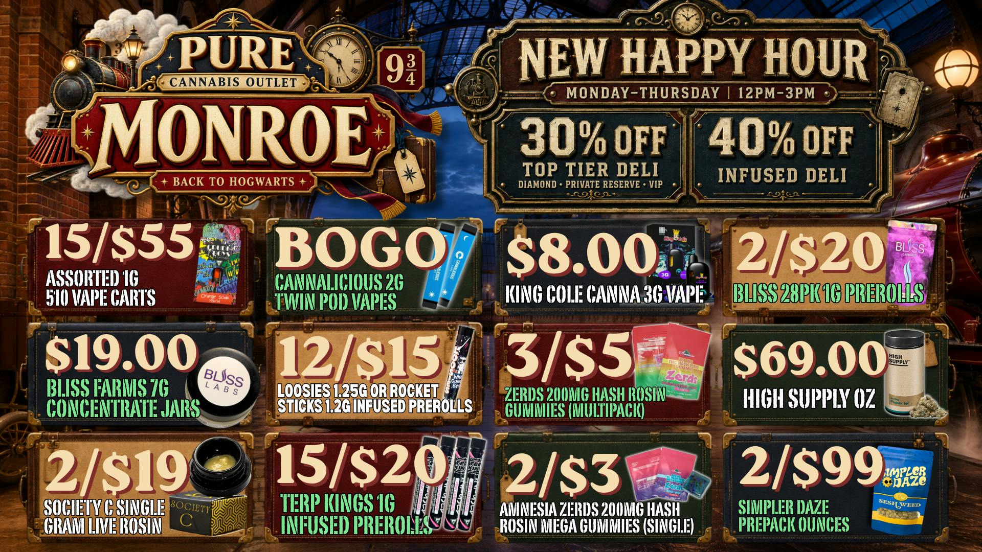 Pure Cannabis Outlet - Monroe 🪄 MONROE’S MAGICAL DEALS HAVE ARRIVED ⚡