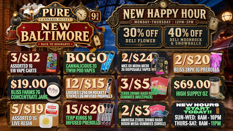 Pure Cannabis Outlet - New Baltimore 🚂 NEW BALTIMORE EXPRESS: NEXT STOP, BIG SAVINGS ⚡