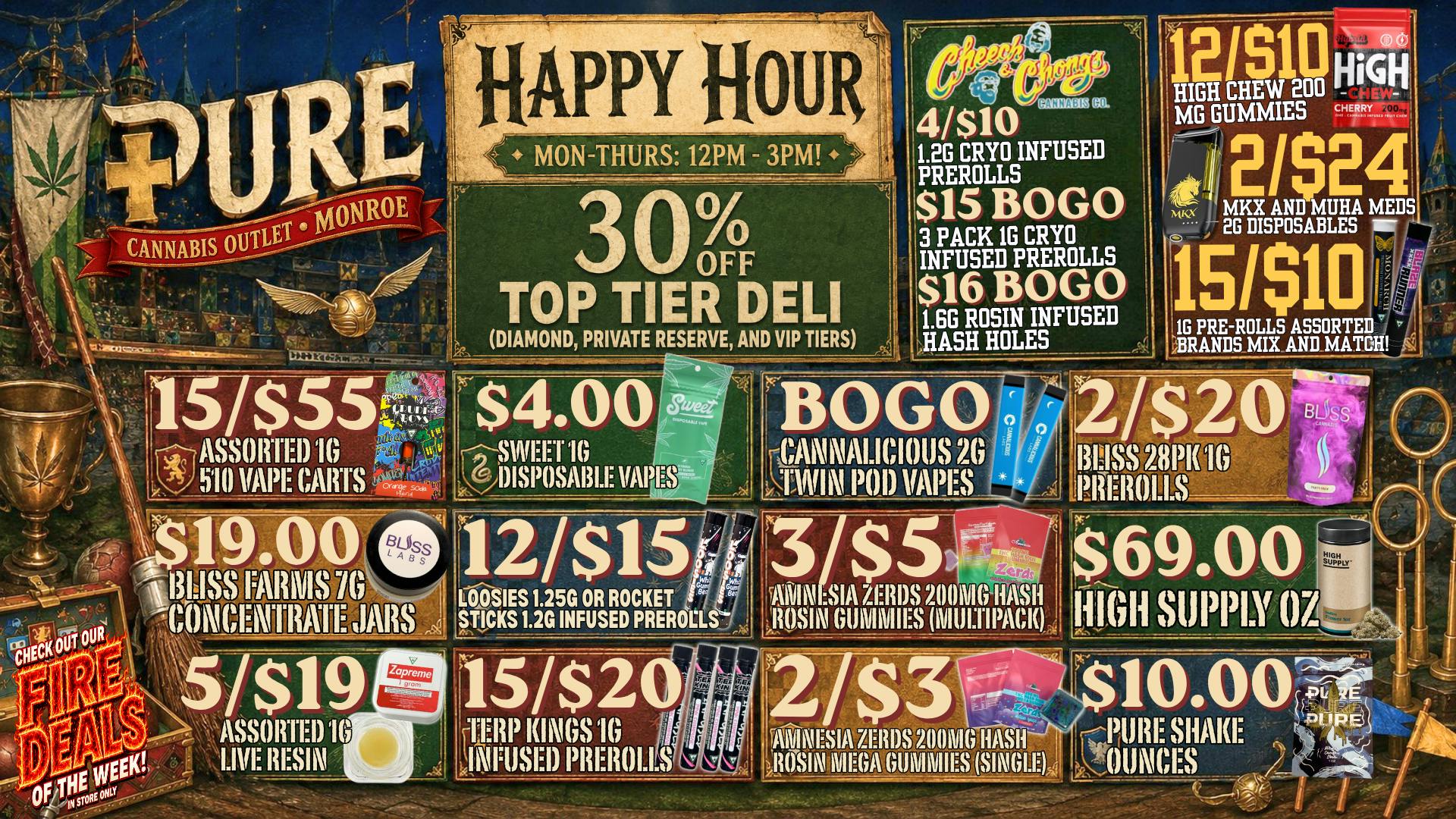 Pure Cannabis Outlet - Monroe 🔥 HAPPY HOUR: 30% OFF TOP TIER DELI! 🔥