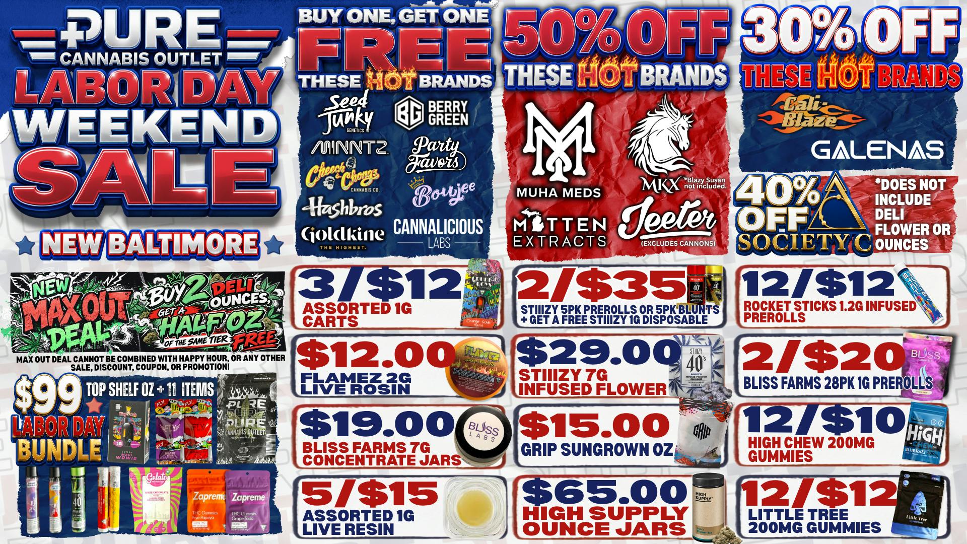Pure Cannabis Outlet - New Baltimore BOGO FREE SELECT BRANDS🇺🇸LABOR DAY 50% OFF SALES
