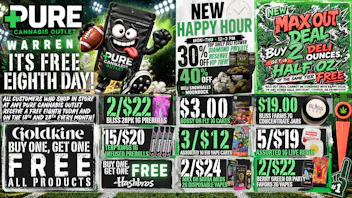 Pure Cannabis Outlet - Warren 🔥 CRAZY 8THS! FREE 1/8 + BOGO BRANDS!