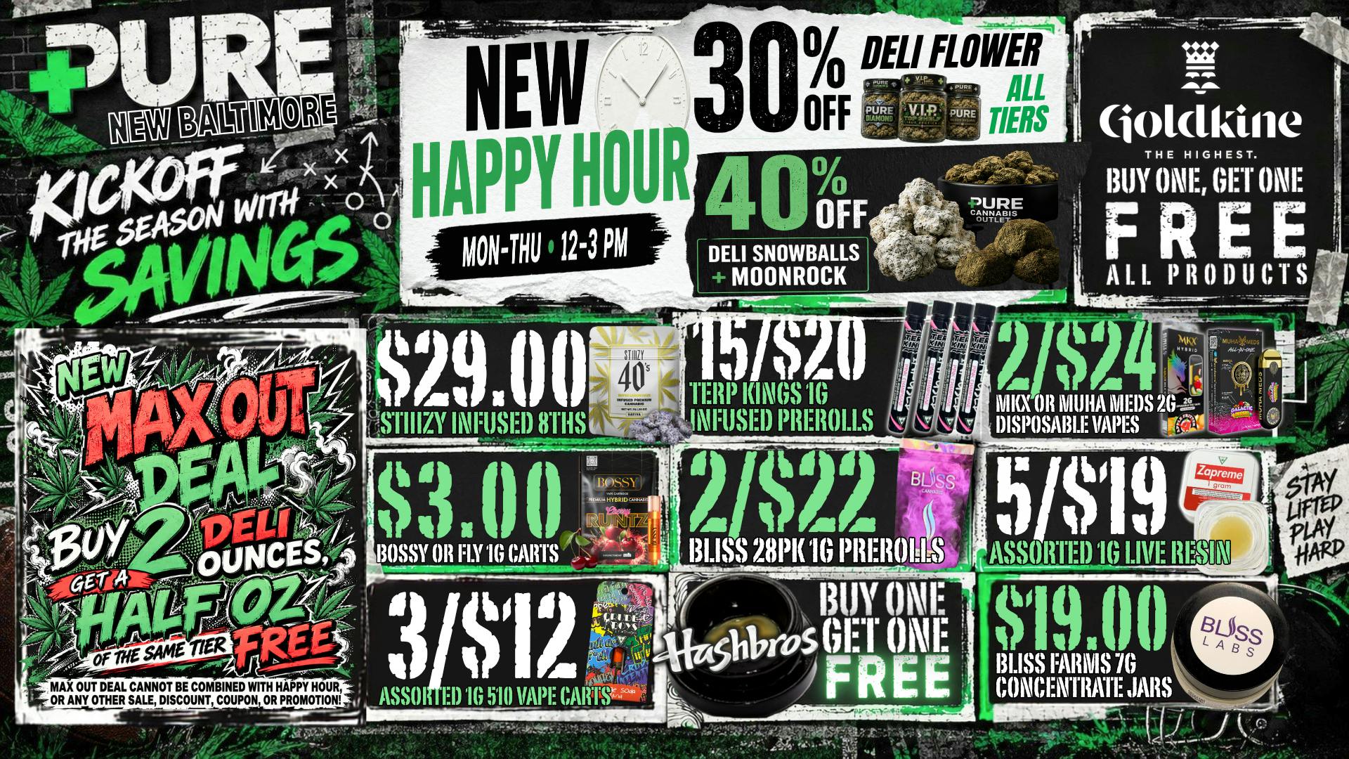 Pure Cannabis Outlet - New Baltimore 🏈 KICKOFF SAVINGS + BOGO FREE BRANDS 🔥