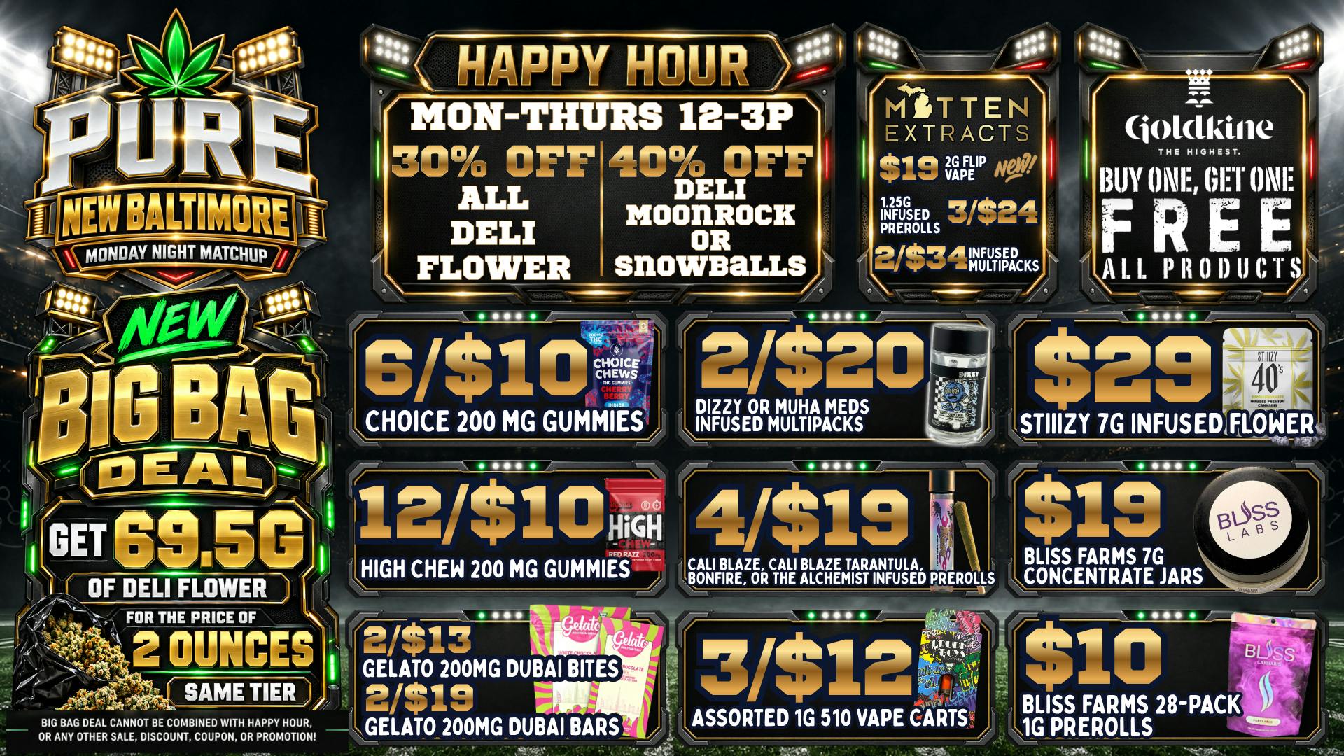 Pure Cannabis Outlet - New Baltimore 🏈 30% OFF ALL DELI FLOWER | HAPPY HOUR 12–3PM 🏈