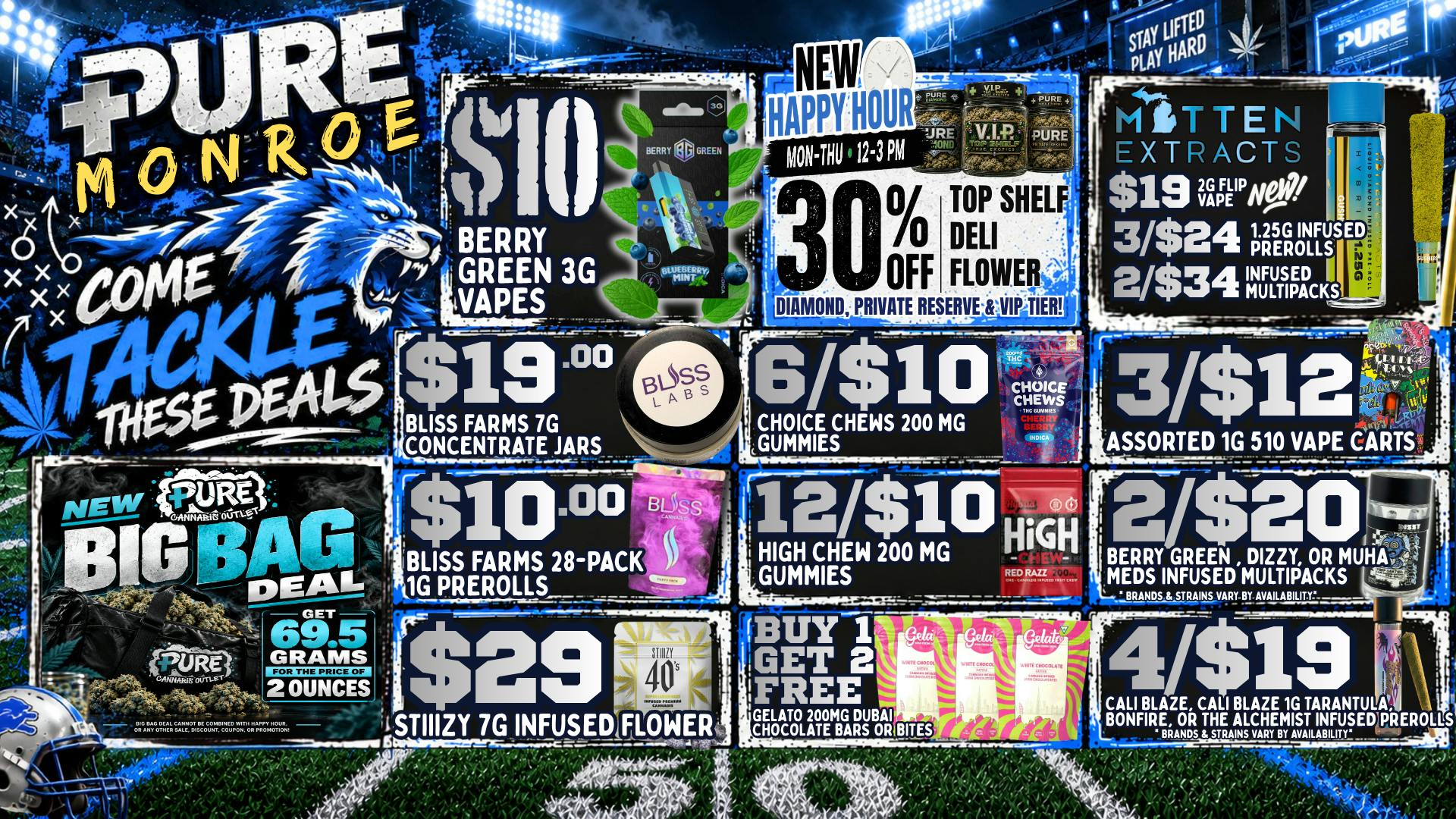 Pure Cannabis Outlet - Monroe ⏰ HAPPY HOUR: 30% OFF TOP SHELF DELI! ⏰