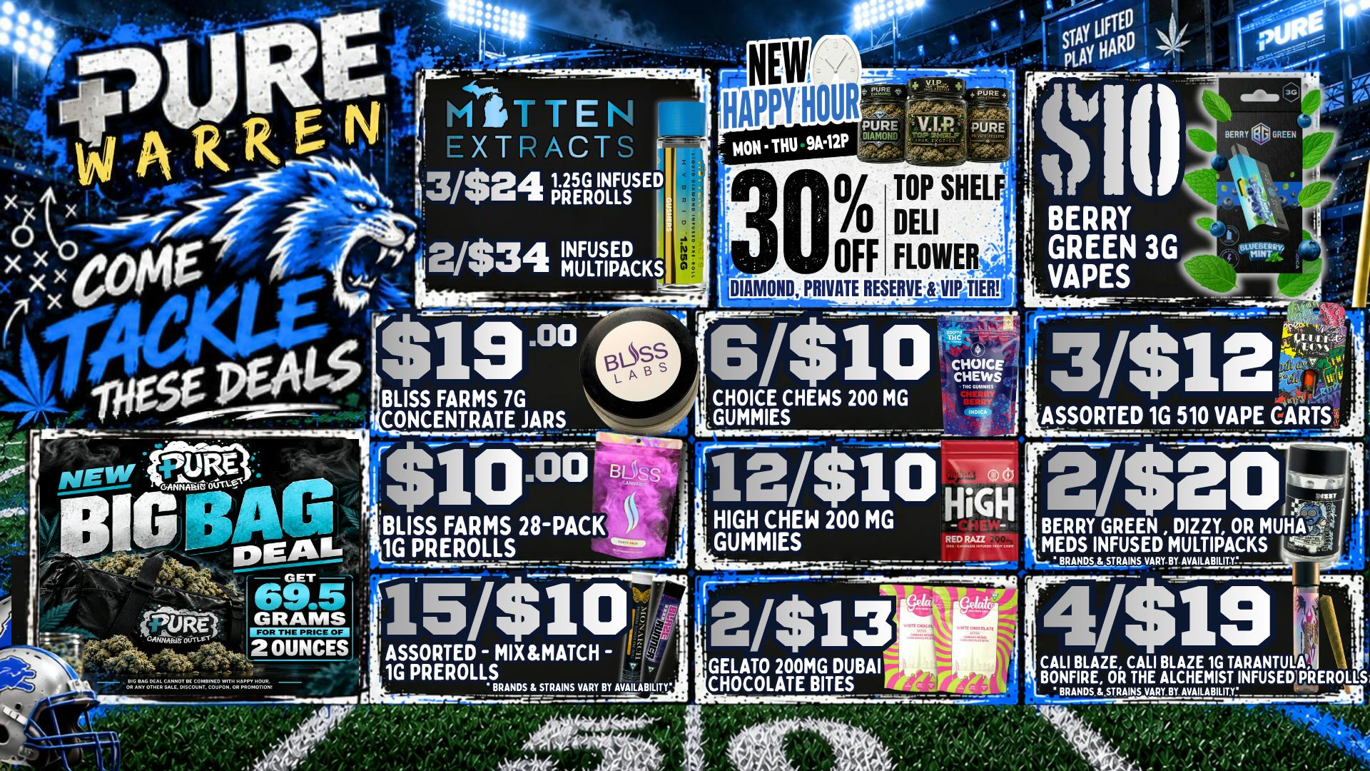 Pure Cannabis Outlet - Warren 💨 $10 BERRY GREEN 3G VAPES + MORE! 💨