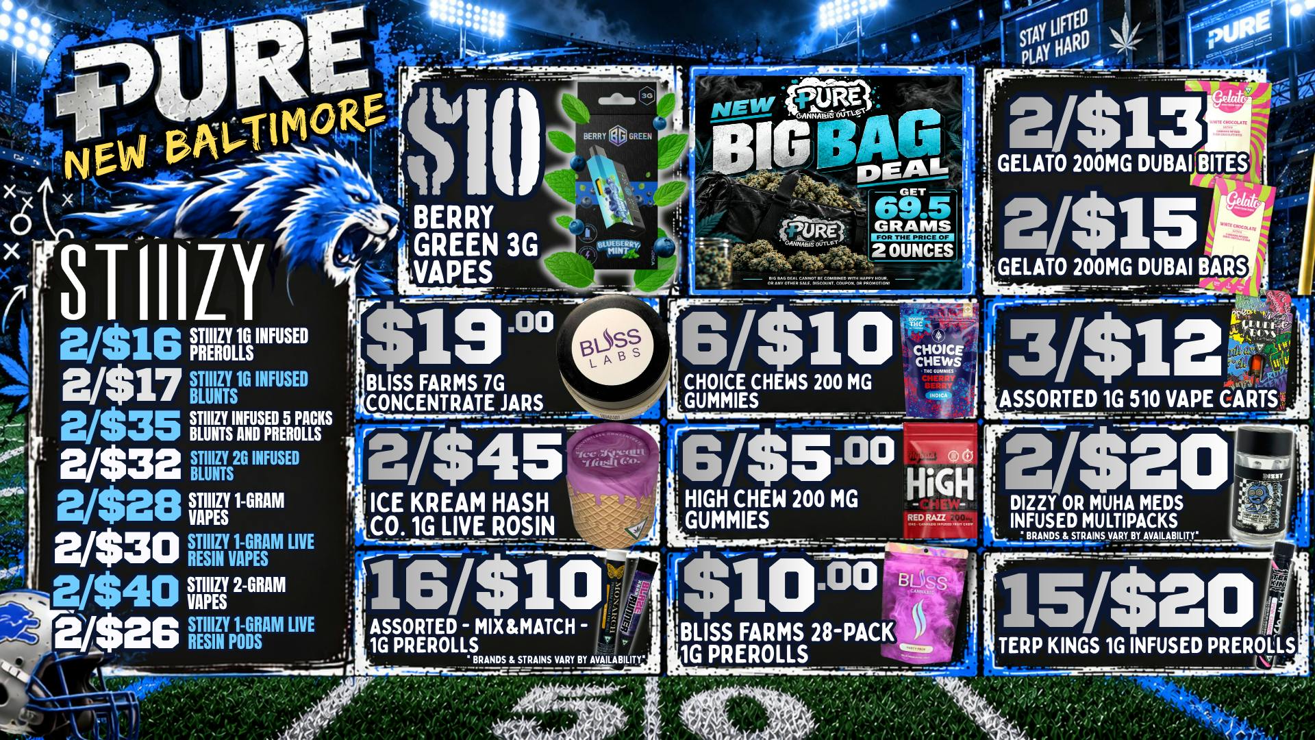 Pure Cannabis Outlet - New Baltimore 🔥 2/$16 STIIIZY INFUSED PREROLLS + MORE! 🔥