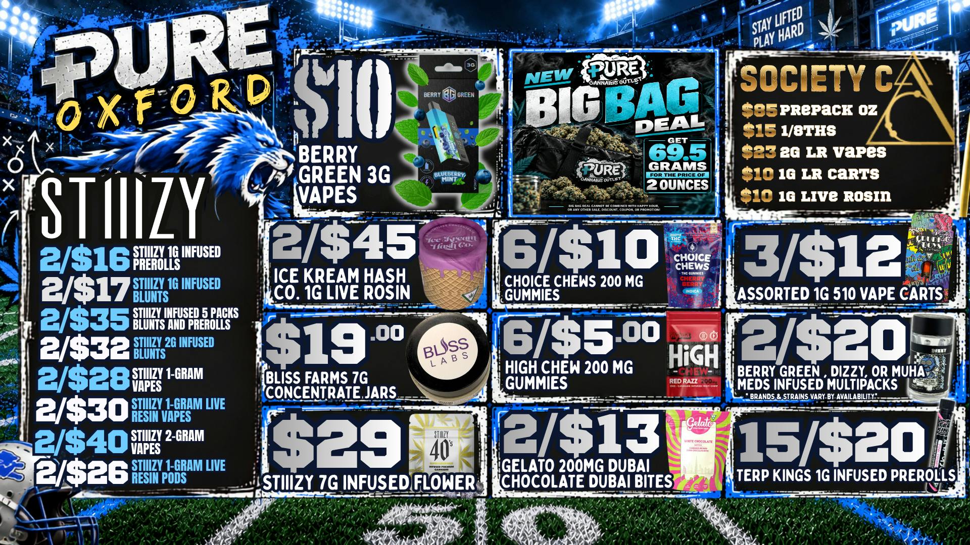 Pure Cannabis Outlet - Oxford 🏈 TACKLE THESE DEALS: STIIIZY + BIG BAG!