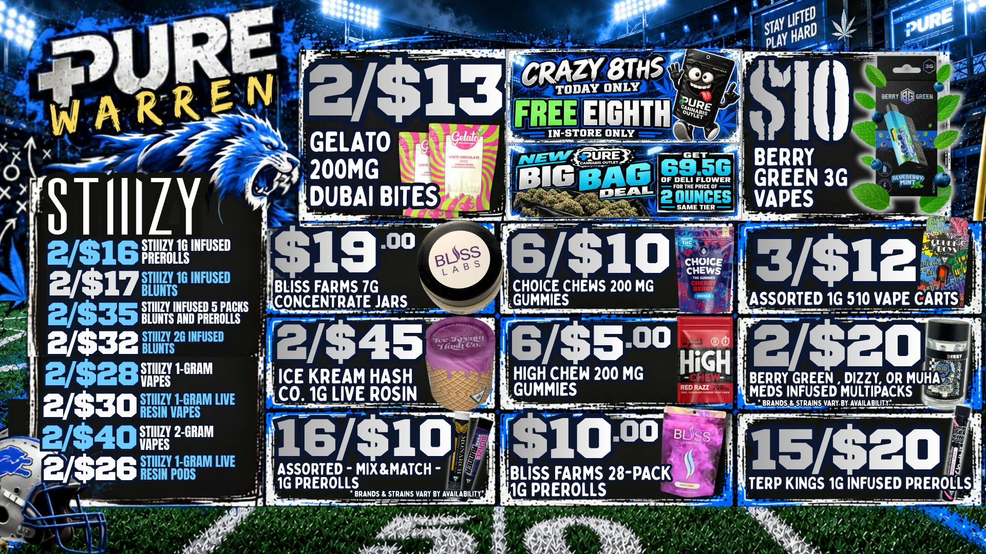 Pure Cannabis Outlet - Warren 🔥 IT’S A FREE EIGHTH KIND OF FRIDAY 😮‍💨