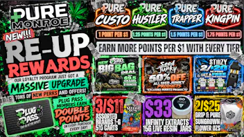 Pure Cannabis Outlet - Monroe 💚 GET RE-UPPED! NEW REWARDS + WEEKEND DEALS