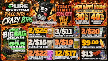 Pure Cannabis Outlet - New Buffalo 🍂 FALL INTO CRAZY 8THS + NEW HAPPY HOUR! 🍂