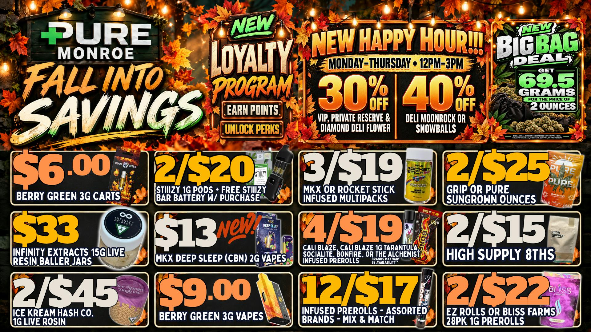 Pure Cannabis Outlet - Monroe 🔥 NEW LOYALTY PERKS + HAPPY HOUR SAVINGS! 🔥