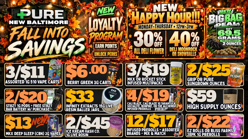 Pure Cannabis Outlet - New Baltimore 🍁 FALL SAVINGS + BIGGER LOYALTY PERKS! 🍁