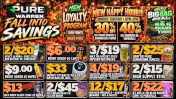 Pure Cannabis Outlet - Warren 🍂 FALL INTO SAVINGS + NEW HAPPY HOUR! 🍂