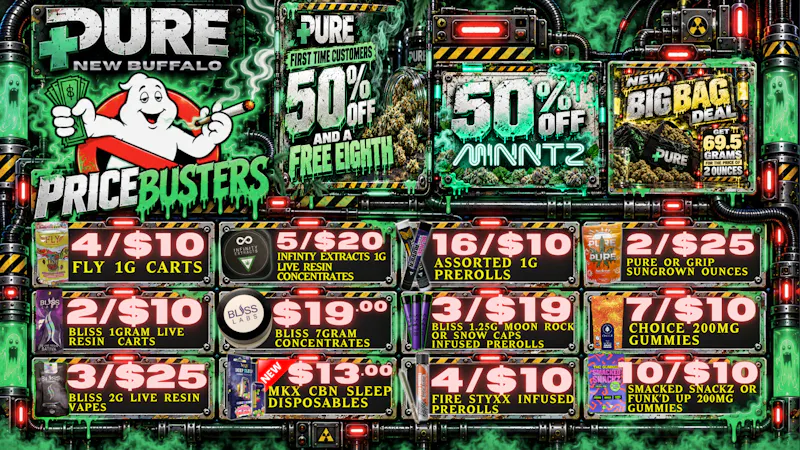 Pure Cannabis Outlet - New Buffalo 👻 PRICEBUSTERS: 3/$25 BLISS 2G LIVE RESIN VAPES